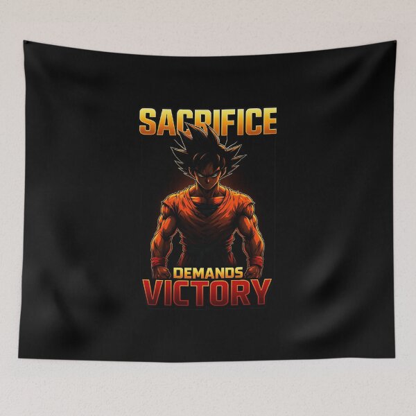 Item preview, Anime Warrior Quote Poster - Sacrifice Demands Victory designed and sold by SoulFlex.
