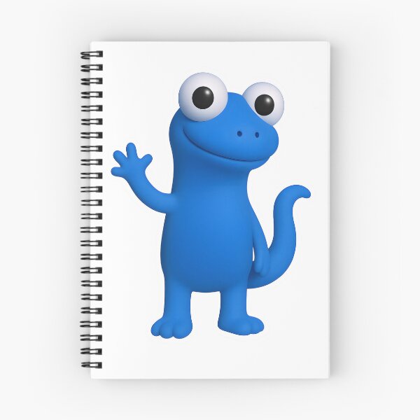 Item preview, Cute Blue Cartoon Lizard Character designed and sold by FunnySignalStudio.