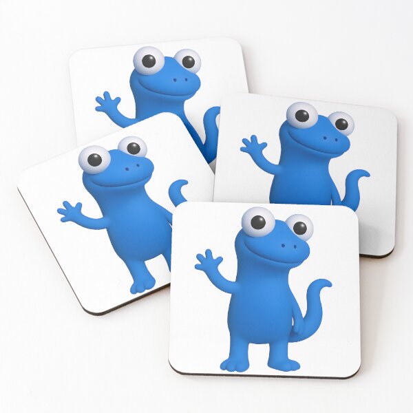 Item preview, Cute Blue Cartoon Lizard Character designed and sold by FunnySignalStudio.