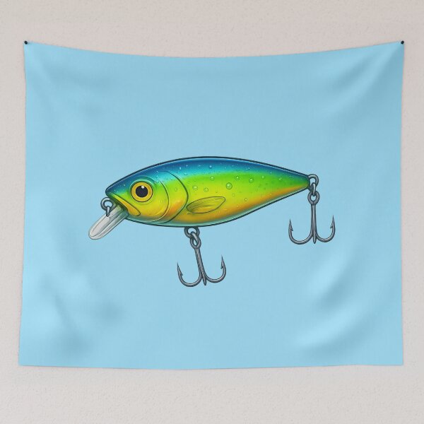 Item preview, Colorful Mahi Fishing Lure Vector Illustration designed and sold by NoRestDesigns.