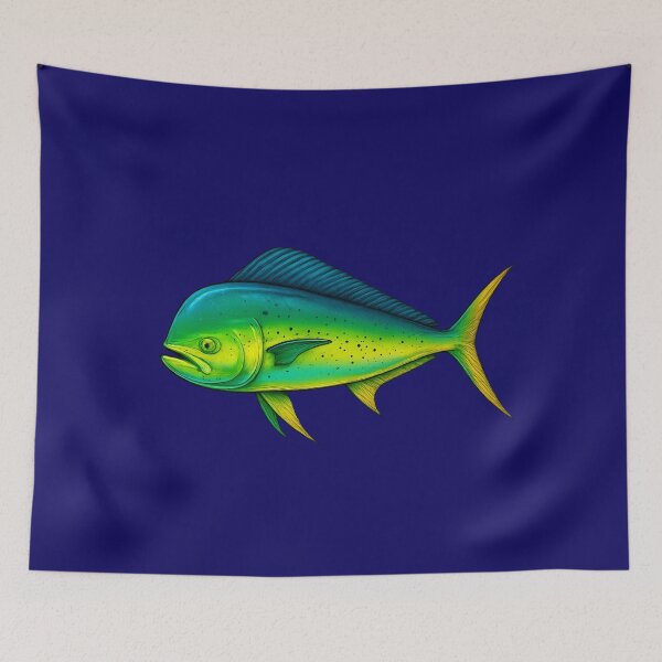 Item preview, Vibrant Bull Mahi-Mahi – Colorful Sportfish Art designed and sold by NoRestDesigns.