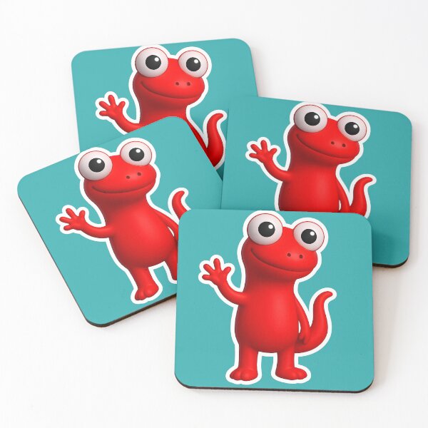 Item preview, Cute Red Cartoon Lizard Character designed and sold by FunnySignalStudio.