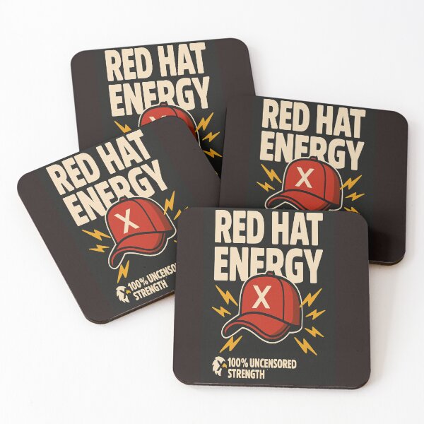 Item preview, Red Hat Energy – X Fan Design with Lightning Bolt    designed and sold by Gazmerch.