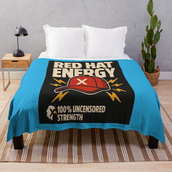 Item preview, Red Hat Energy – X Fan Design with Lightning Bolt designed and sold by Gazmerch.
