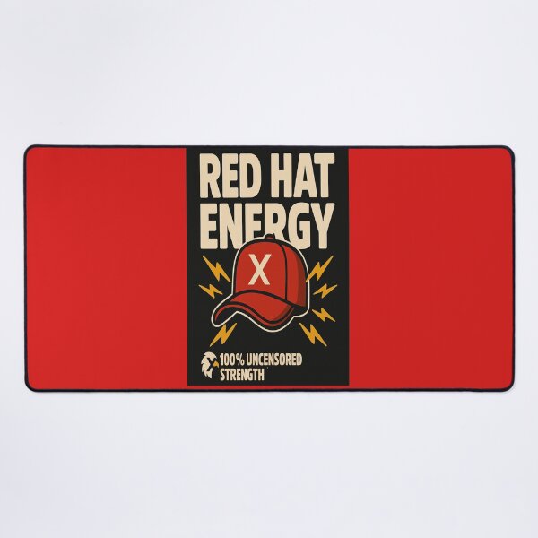 Item preview, Red Hat Energy – X Fan Design with Lightning Bolt designed and sold by Gazmerch.