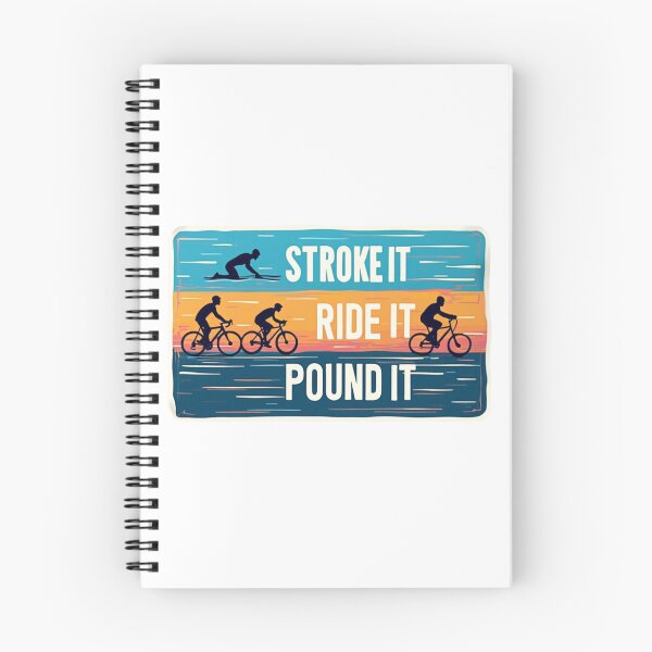 Item preview, Stroke It Ride It Pound It | Funny Triathlon Motivation Sticker designed and sold by Triathlongram.