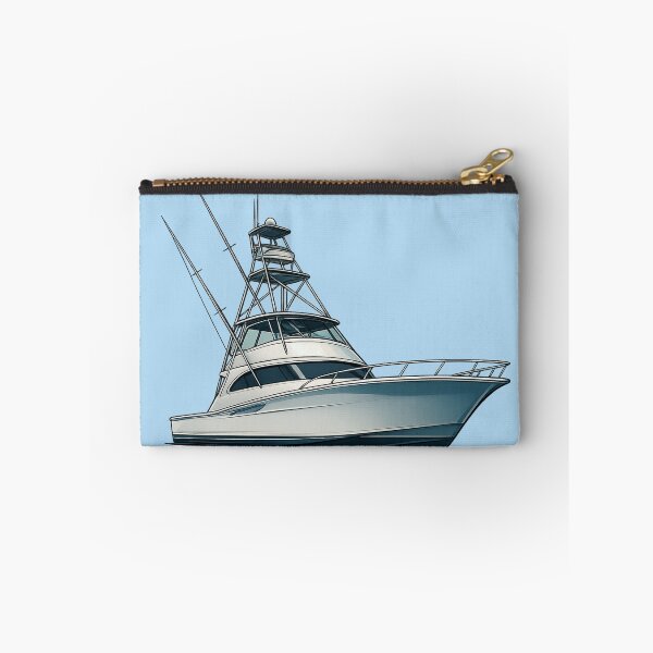 Item preview, Detailed Offshore Sportfisher Yacht Illustration designed and sold by NoRestDesigns.