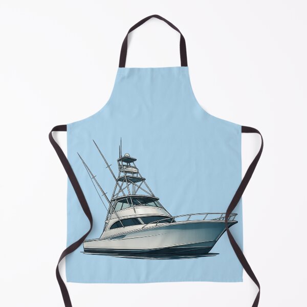 Item preview, Detailed Offshore Sportfisher Yacht Illustration designed and sold by NoRestDesigns.