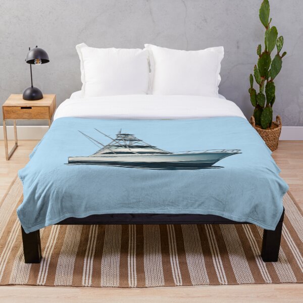 Item preview, Detailed Offshore Sportfisher Yacht Illustration designed and sold by NoRestDesigns.