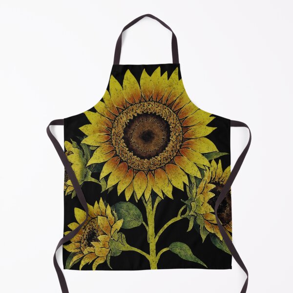 Aperçu de l'œuvre Tournesol jaune vieilli de style vintage créée et vendue par TackyTime.