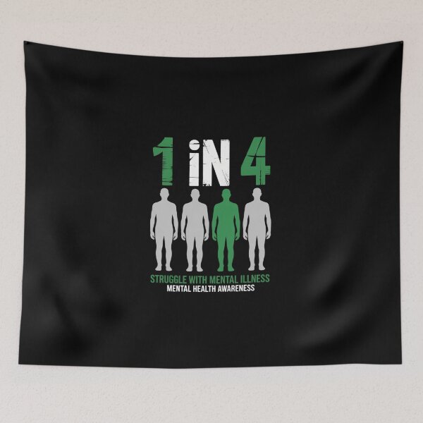 Item preview, 1 In 4 Struggle With Mental Illness Mental Health Awareness designed and sold by KarstenNoanra.