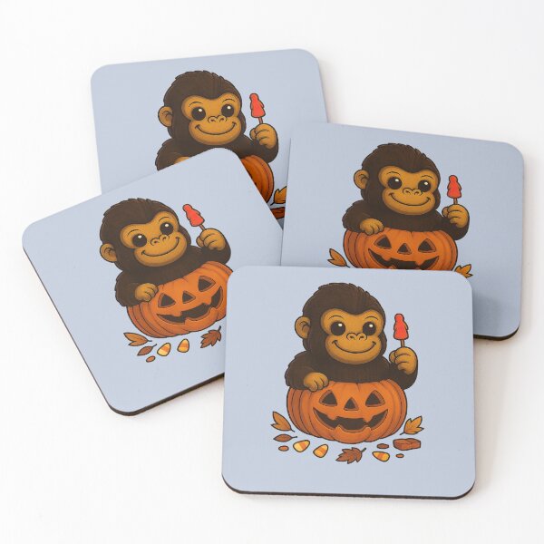 Item preview, Baby King Kong in a Carved Pumpkin with a Lady Lollipop designed and sold by AnotherFemaleHuman.