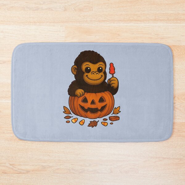 Item preview, Baby King Kong in a Carved Pumpkin with a Lady Lollipop designed and sold by AnotherFemaleHuman.