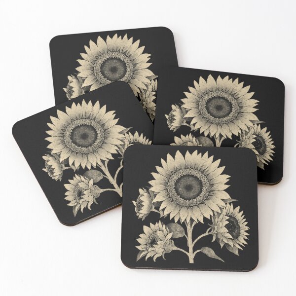 Item preview, Vintage Style Distressed Monochromatic Sunflower Black and White designed and sold by TackyTime.