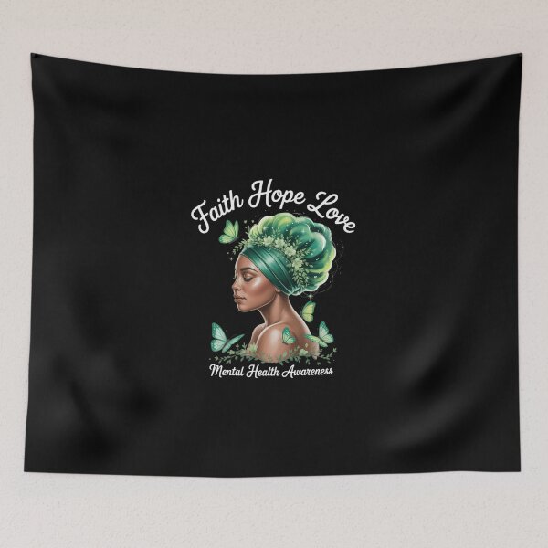 Item preview, Black Queen Faith Hope Love Green Mental Health Awareness designed and sold by KarstenNoanra.