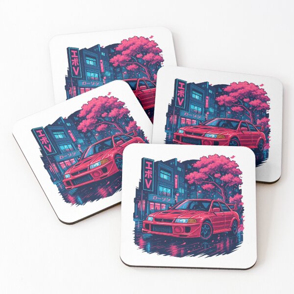 Item preview, Mitsubishi Lancer Evolution V Neon Japan designed and sold by Ahau Designs.