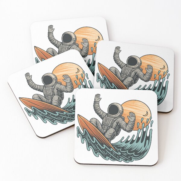 Item preview, Astronaut Surfer Riding Cosmic Waves – Space Adventure Art designed and sold by haitrieuic96.
