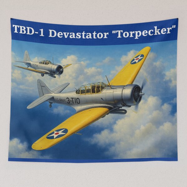 Item preview, WW2 American Aircraft TBD-1 Devastator Fighter WWII Plane Aviation designed and sold by Blok45.