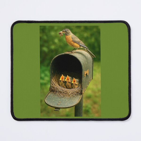 Item preview, Robin Brings Worms for Hungry Hatchlings (open products to see entire image) designed and sold by CarolM.
