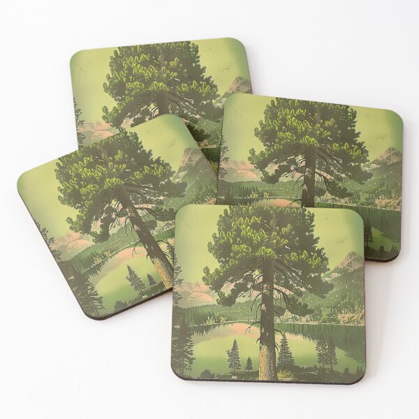 Item preview, Lake Tahoe Vintage Travel Poster – Retro Wilderness Pine Tree Art 3 designed and sold by Artlizzard.