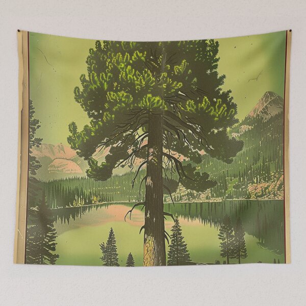Item preview, Lake Tahoe Vintage Travel Poster – Retro Wilderness Pine Tree Art 3 designed and sold by Artlizzard.