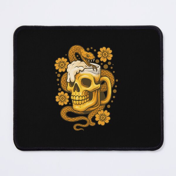 Item preview, Snake and Skull Beer Mug Illustration designed and sold by haitrieuic96.