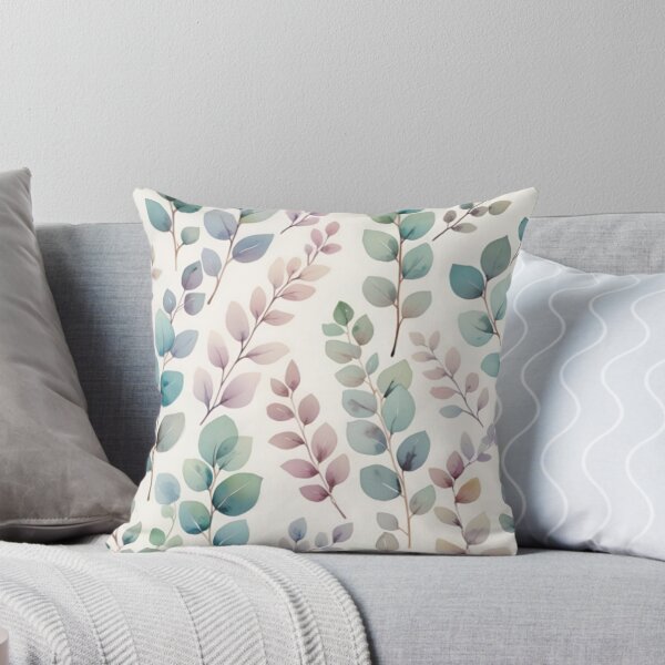 Item preview, Soft Pastel Colored Eucalyptus Leaves Pattern designed and sold by SeaStarAlex.