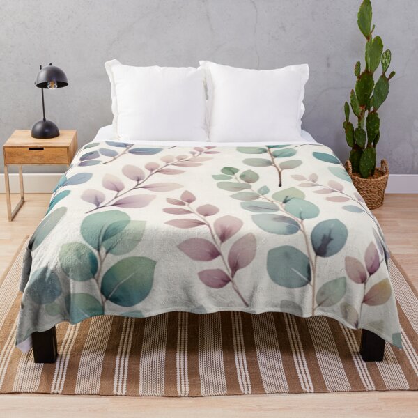 Item preview, Soft Pastel Colored Eucalyptus Leaves Pattern designed and sold by SeaStarAlex.