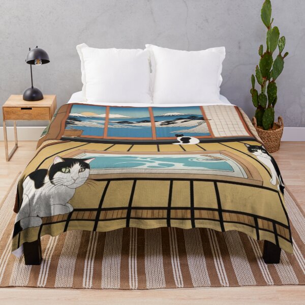 Item preview, Tatami Room Tranquility – Cats and Mt. Fuji View designed and sold by LEO'S CREATURE れおずくりーちゃー.