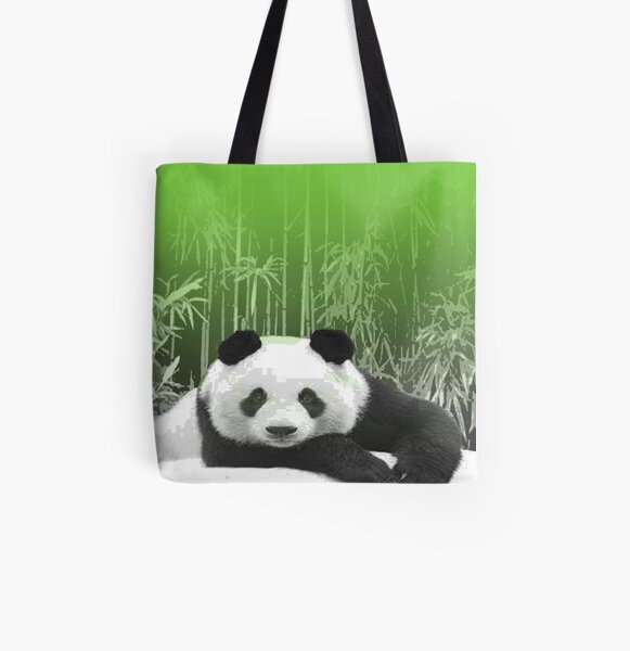 Pana Panda 1 by Cecile Grace Charles All Over Print Tote Bag