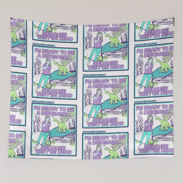 Item preview, existential dread is fun! im ready to be a dinosaur (bc they’re dead) designed and sold by crestfallenmermaid.