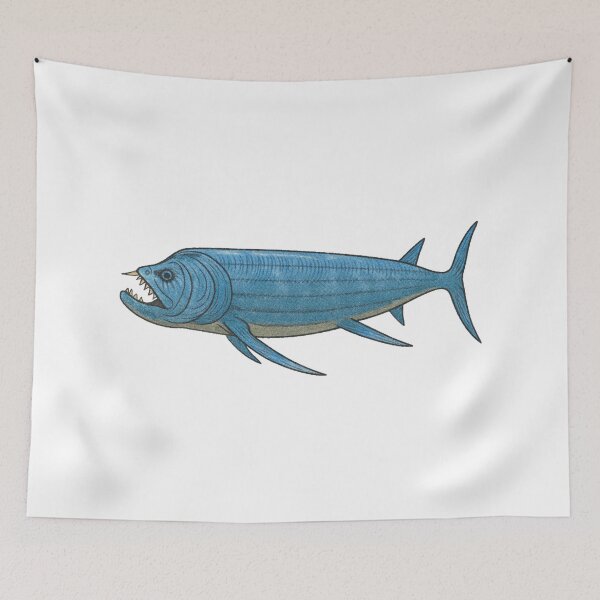 Item preview, Xiphactinus Illustration, Prehistoric Giant Fish Ocean Art designed and sold by Vendeloc.