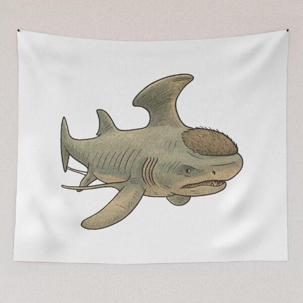 Item preview, Stethacanthus Illustration, Ancient Shark Prehistoric Fish Art designed and sold by Vendeloc.