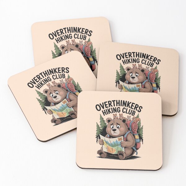 Item preview, Overthinkers Hiking Club - bear graphic designed and sold by shokA Design.