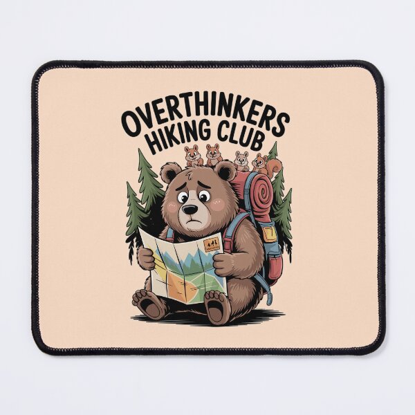 Item preview, Overthinkers Hiking Club - bear graphic designed and sold by shokA Design.