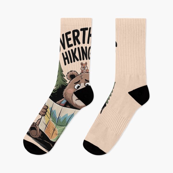 Item preview, Overthinkers Hiking Club - bear graphic designed and sold by shokA Design.