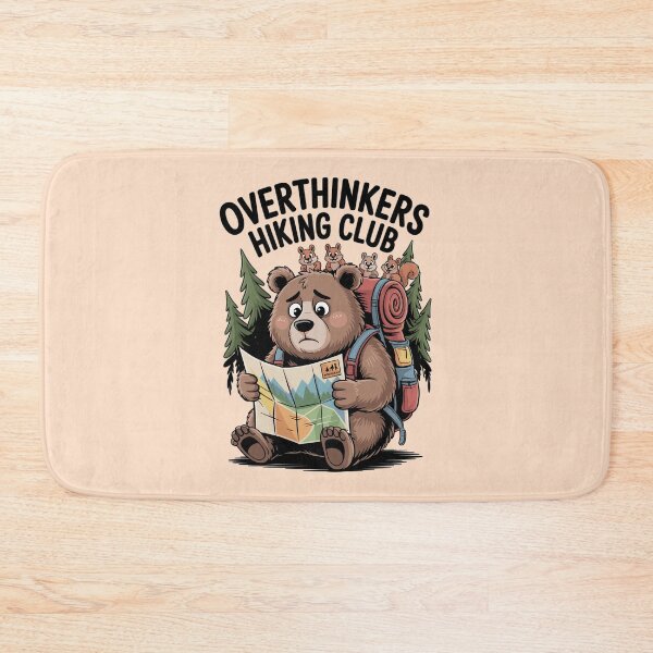 Item preview, Overthinkers Hiking Club - bear graphic designed and sold by shokA Design.