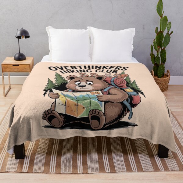 Item preview, Overthinkers Hiking Club - bear graphic designed and sold by shokA Design.