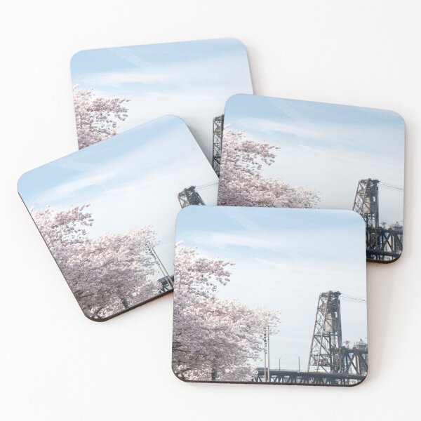 Item preview, Portland Cherry Blossoms with Hawthorne Bridge designed and sold by macdonald-arts.