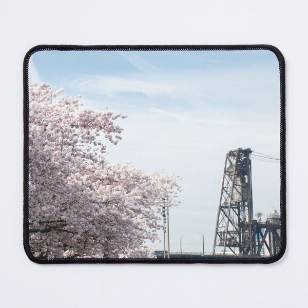 Item preview, Portland Cherry Blossoms with Hawthorne Bridge designed and sold by macdonald-arts.