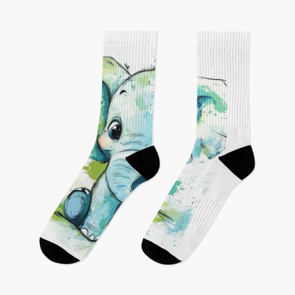 Item preview, Handrawn of little playful pachyderm baby elephant drawing designed and sold by NivyasArtistry.