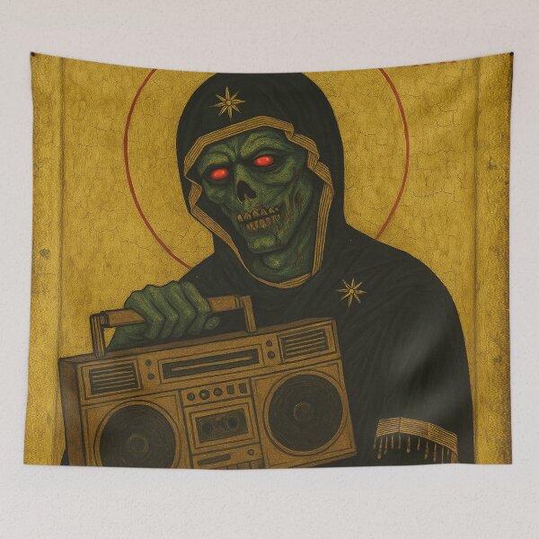 Item preview, holy zombie, cool ghetto blaster designed and sold by Mauswohn.