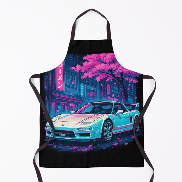 Item preview, Classic Honda NSX on a Japanese street at night designed and sold by Ahau Designs.