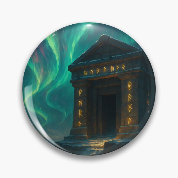Item preview, Aurora sobre el Templo de las Runas designed and sold by NorseDrip.