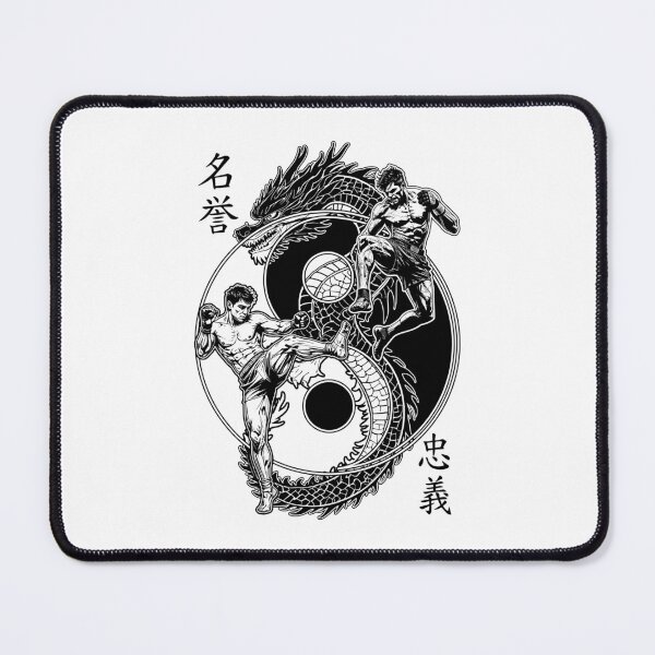 Item preview, MMA Fighter Dragon Yin Yang Knee Kick Mixed Martial Arts designed and sold by GrandeDuc.