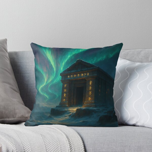 Item preview, Aurora over the Rune Temple designed and sold by NorseDrip.