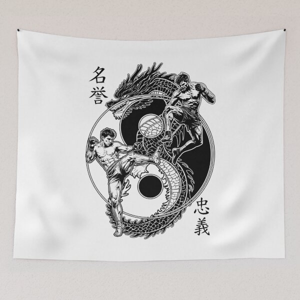 Item preview, MMA Fighter Dragon Yin Yang Knee Kick Mixed Martial Arts designed and sold by GrandeDuc.