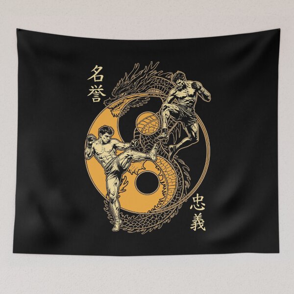 Item preview, MMA Fighter Dragon Yin Yang Knee Kick Mixed Martial Arts designed and sold by GrandeDuc.