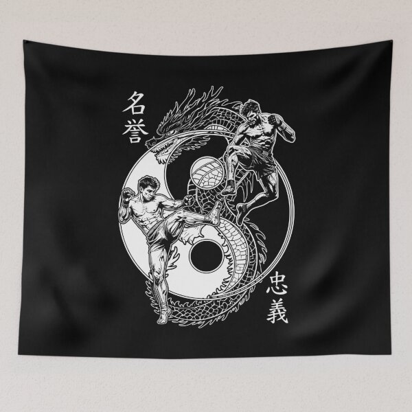 Item preview, MMA Fighter Dragon Yin Yang Knee Kick Mixed Martial Arts designed and sold by GrandeDuc.