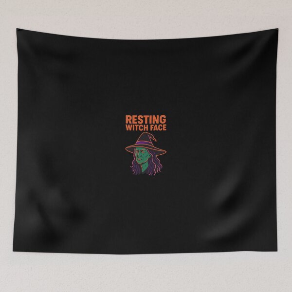 Item preview, Retro Witch Resting Witch Face Halloween Shirt Vintage Sticker designed and sold by ChuckleCo.